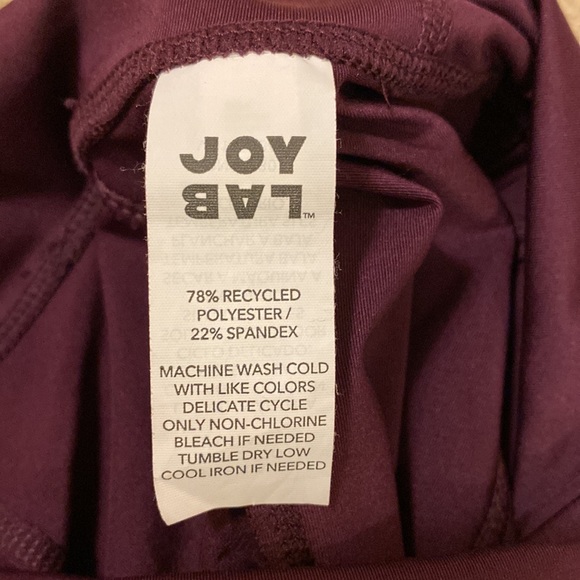 Purple Joy Lab 7/8,  XS,  running or yoga legging with mesh sides and pockets - Picture 7 of 14